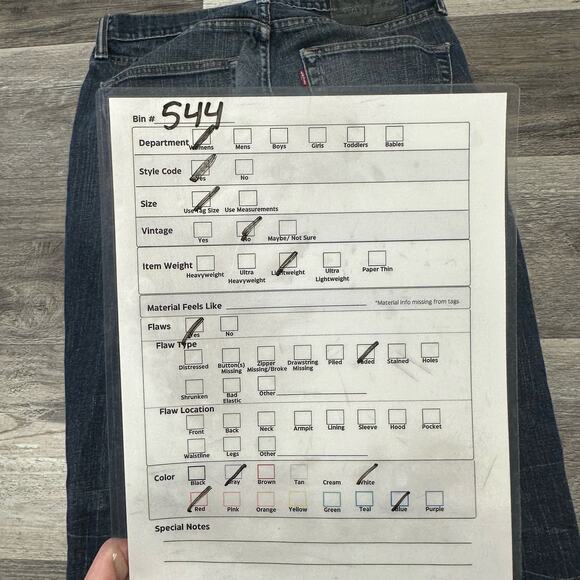 Levis 511 Red Tab Faded Dark Wash Blue Mens 30x30 Slim Fit Stretch Denim Jeans - Picture 8 of 11